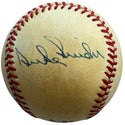 Mickey Mantle Willie May Duke Snider Signed Official American League Baseball (JSA)