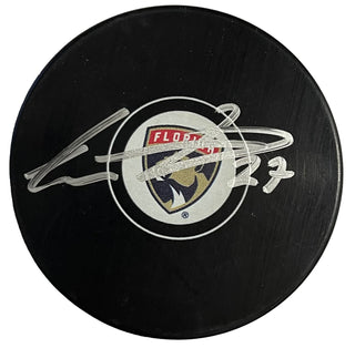 Eetu Luostarinen Autographed Florida Panthers Logo Puck (JSA)