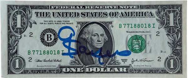 Gale Sayers Autographed Dollar Bill Chicago Bears (JSA)