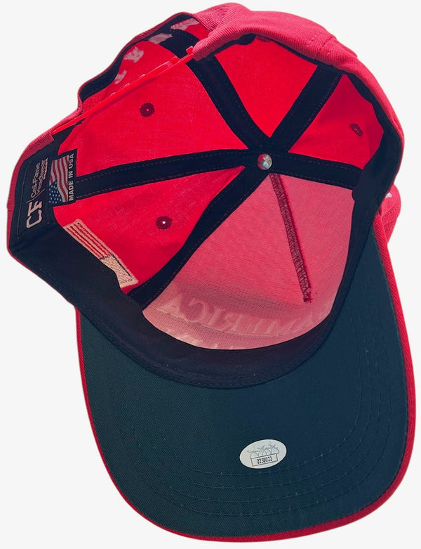 Donald Trump Autographed Red MAGA HAT Full Signature (JSA)