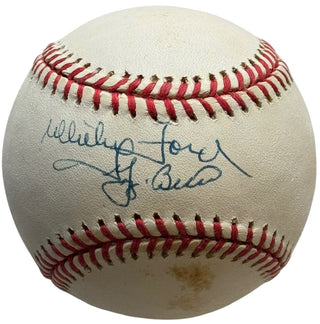 Whitey Ford Yogi Berra Autographed Official American League Baseball (JSA)