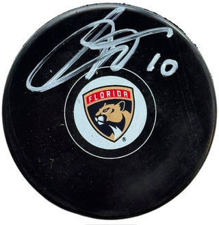 A. J. Greer Autographed Panthers Logo Puck