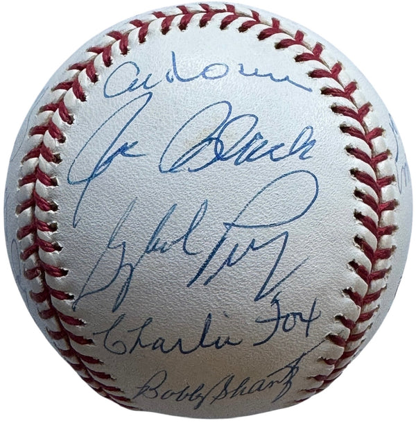 Willie Mays 70th Birthday Attendees Autographed Baseball (JSA)
