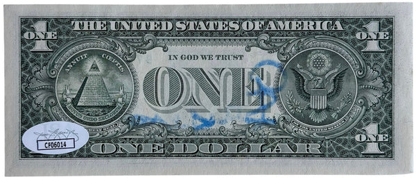 Gale Sayers Autographed Dollar Bill Chicago Bears (JSA)