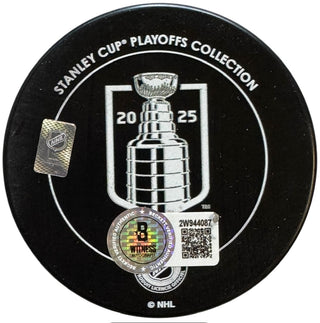 Aaron Ekblad Autographed 2025 Stanley Cup Champions Official Puck (Beckett Witness)