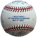 Willie Mays 70th Birthday Attendees Autographed Baseball (JSA)