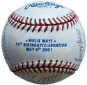 Willie Mays 70th Birthday Attendees Autographed Baseball (JSA)