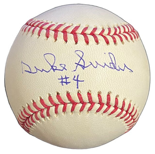 Duke Snider #4 Autographed Official Major League Baseball
