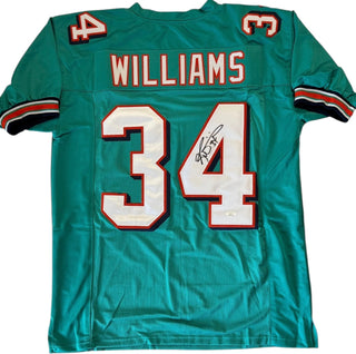 Ricky Williams Autographed Custom Miami Dolphins Jersey (JSA Witness)