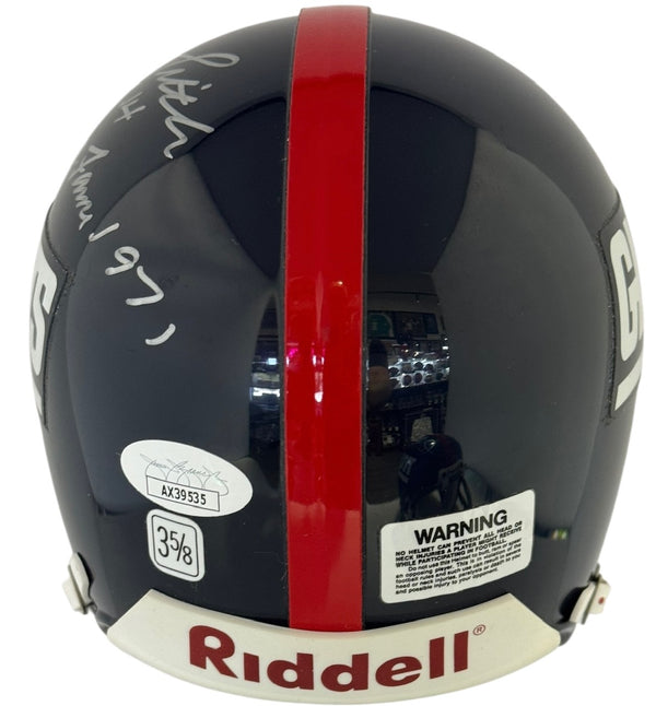 Y.A. Tittle Autographed Giants Mini Helmet (JSA)