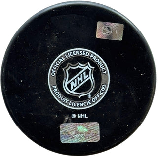 Jesper Boqvist Autographed Panthers Logo Puck
