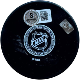 Stuart Skinner Autographed Edmonton Oilers Logo Puck (Beckett)