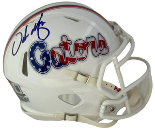 Urban Meyer Autographed Florida Gators Mini Helmet (Beckett Witnessed)