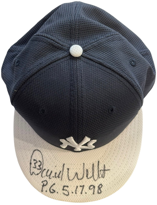 David Wells Autographed New York Yankees New Era Hat (JSA)