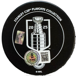 Aaron Ekblad Autographed 2025 Stanley Cup Champions Official Puck (Beckett Witness)