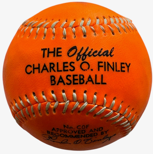 Charles O'Finley Autographed Baseball (JSA)