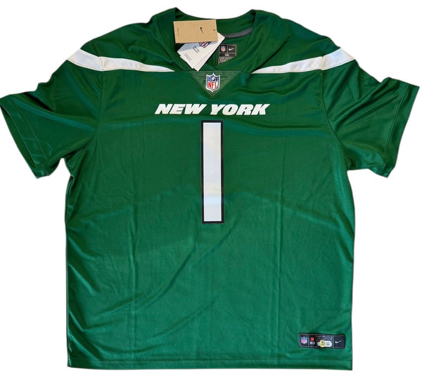 Ahmad Sauce Gardner Signed New York Jets Authentic Fanatics Green Nike Jersey (Beckett)