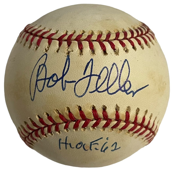 Bob Feller HOF 62 Autographed Official American League Baseball