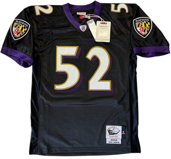 Ray Lewis Autographed Baltimore Ravens Mitchell & Ness Throwback Jersey (Fanatics)