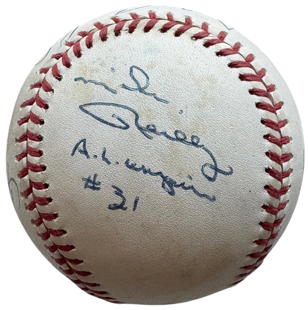 1992 World Series Umpires Autographed Baseball (JSA)