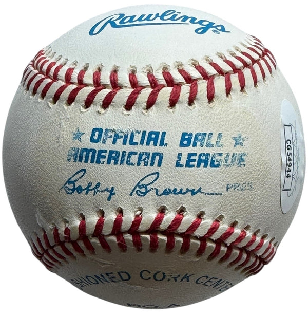 Rod Carew Autographed Official American League Baseball (JSA)