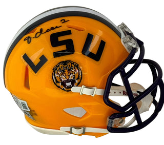 JaMarr Chase Autographed LSU Tigers Speed Mini Helmet (Beckett Witnessed)