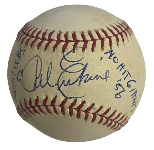 Carl Erskine No Hitter Inscribed Autographed Official Major League Baseball