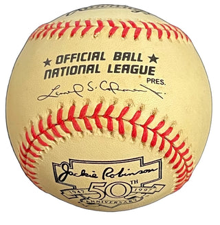 Duke Snider HOF 80 Autographed Official Jackie Robinson 50th Anniversary Baseball
