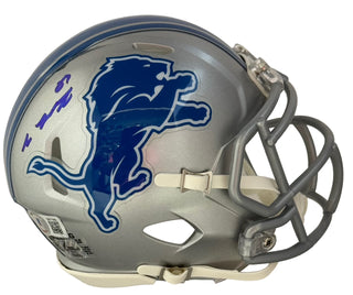 Sam LaPorta Autographed Detroit Lions Mini Helmet (Beckett Witnessed)