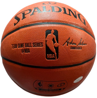 Alonzo Mourning Autographed Hybrid Indoor Outdoor Basketball (JSA)