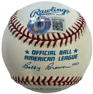 Johnny Mize Autographed Official American League Baseball (Beckett)