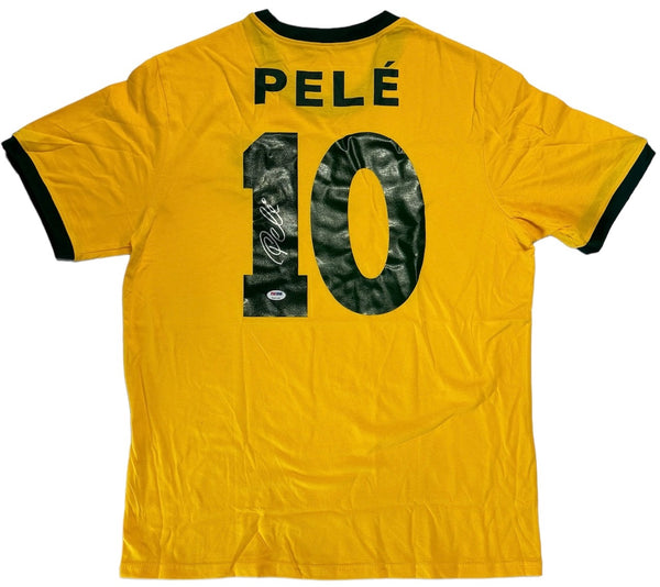 Pele Autographed CBD Brazil Short Sleeve Jersey (PSA)