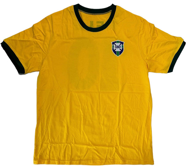 Pele Autographed CBD Brazil Short Sleeve Jersey (PSA)