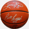 Bill Russell & Larry Bird  Autographed Indoor Outdoor Basketball (PSA/JSA)
