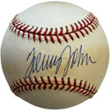 Tommy John Autographed Official American League Baseball