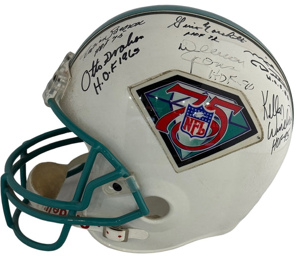 75th Anniversary Multi Signed Autographed Helmet 11 Signatures