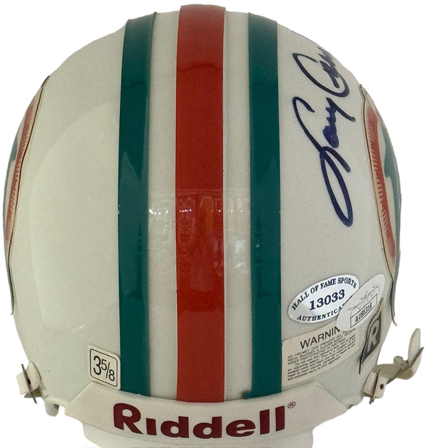 Larry Csonka Autographed Dolphins Mini Helmet (JSA)