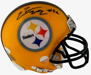 LaMarr Woodley Autographed Steelers Mini Helmet (JSA)
