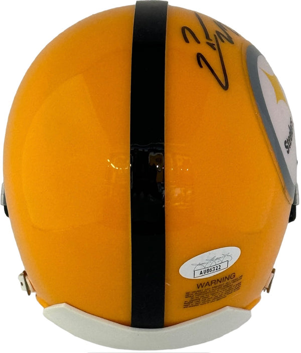 LaMarr Woodley Autographed Steelers Mini Helmet (JSA)