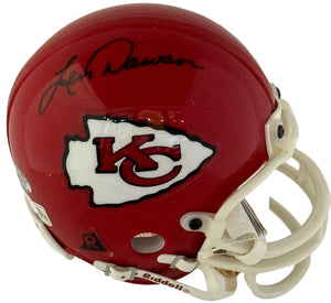 Len Dawson Autographed Chiefs Mini Helmet (JSA)