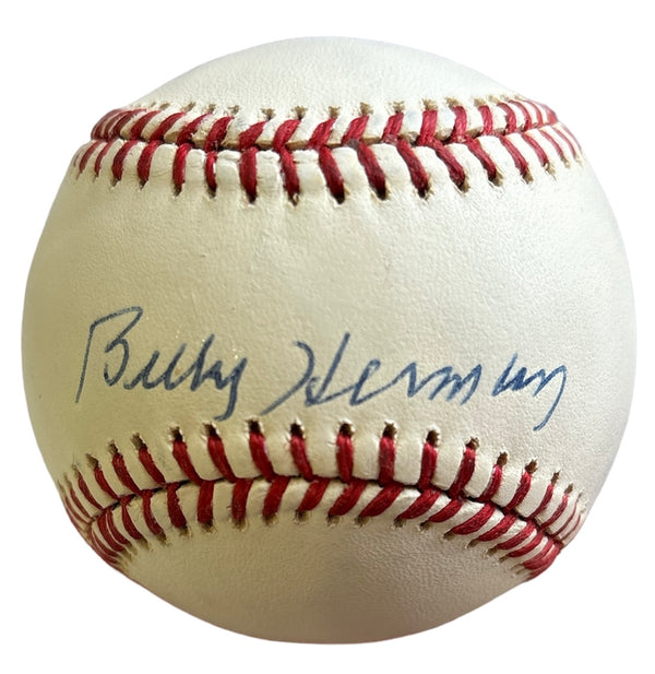 Billy Herman Autographed American League Baseball