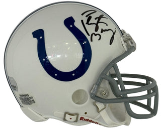 Peyton Manning Autographed Colts Mini Helmet (Mounted Memories)