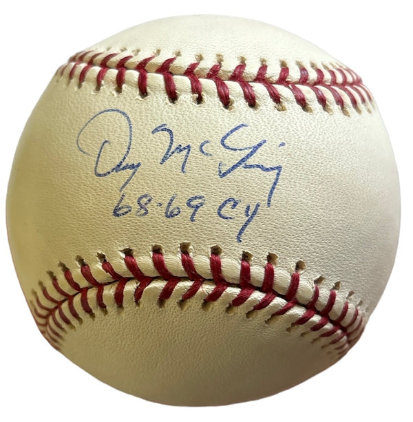 Denny McLain "68 -69 CY" Autographed Official Major League Baseball