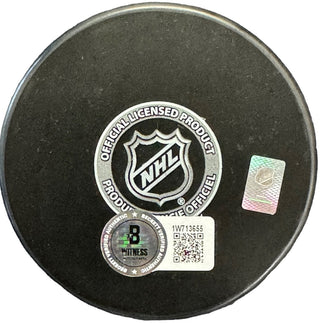 Carter Verhaeghe Autographed Official Panthers Puck (Beckett Witness)