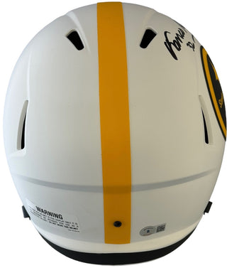 Franco Harris Autographed Replica Full Size Lunar Speed Steelers Helmet (Beckett)