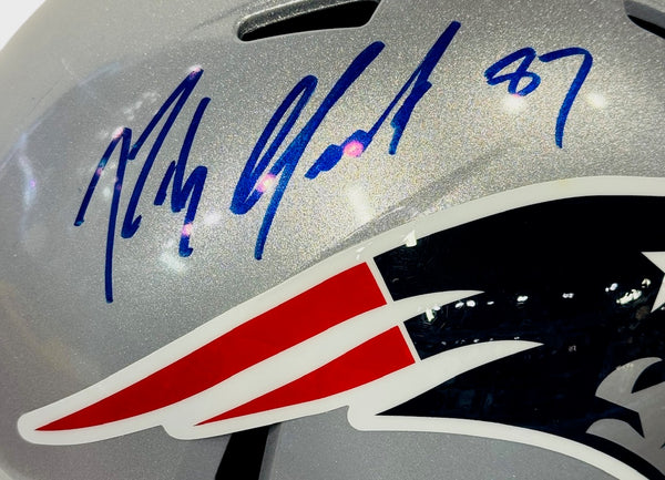 Rob Gronkowski Autographed Patriots Full Size Riddell Speed Helmet (JSA)