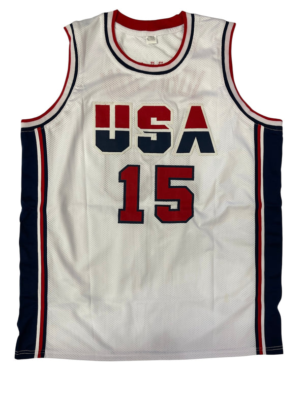 Magic Johnson Team USA Autographed Custom Jersey (Beckett)