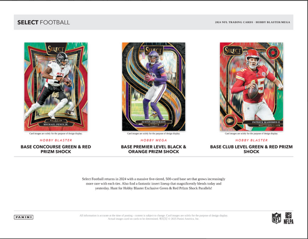 2024 Panini Select Hobby Blaster Box (Look For Ultra Rare Zebra Prizm Shock Die Cut)