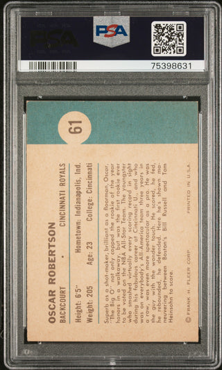 Oscar Robertson 1961 Fleer In Action Card #61 (PSA 4)