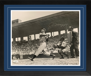 Joe DiMaggio Autographed 11x14 Framed Baseball Photo (JSA)